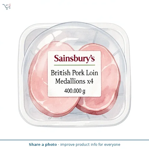 Sainsbury's British Pork Loin Medallions x4 400g