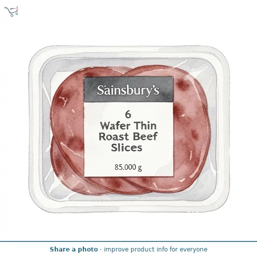 Sainsbury's 6 Wafer Thin Roast Beef Slices 85g