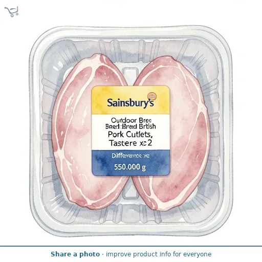 Sainsbury's Outdoor Bred British Pork Cutlets, Taste the Difference x2 550g