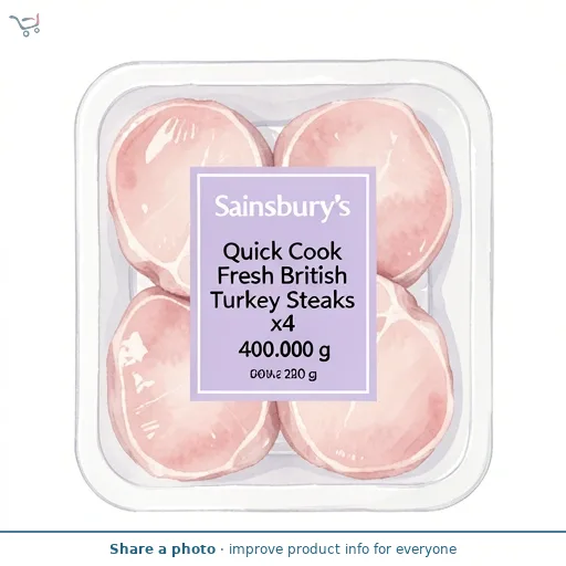 Sainsbury's Quick Cook Fresh British Turkey Steaks x4 400g