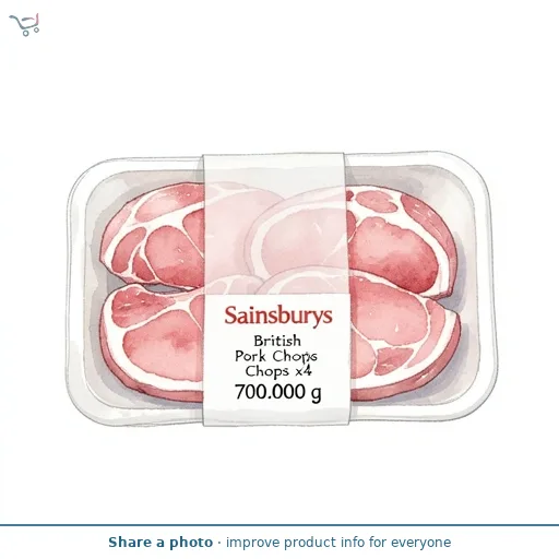 Sainsbury's British Pork Chops x4 700g