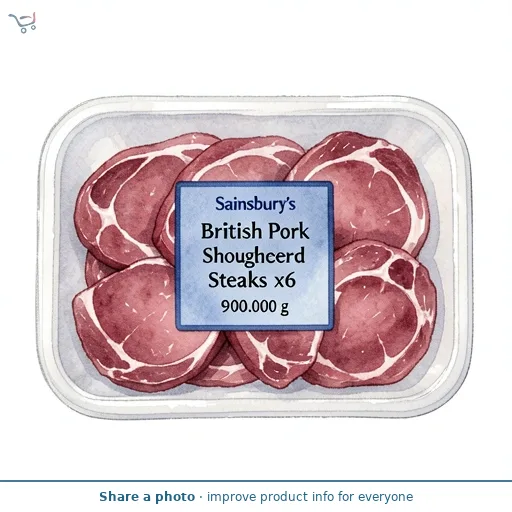 Sainsbury's British Pork Shoulder Steaks x6 900g