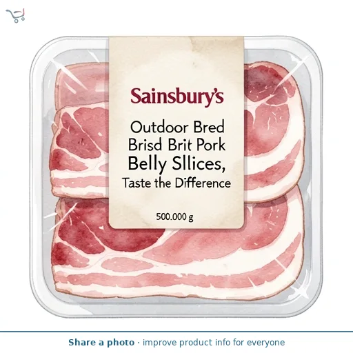 Sainsbury's Outdoor Bred British Pork Belly Slices, Taste the Difference 500g