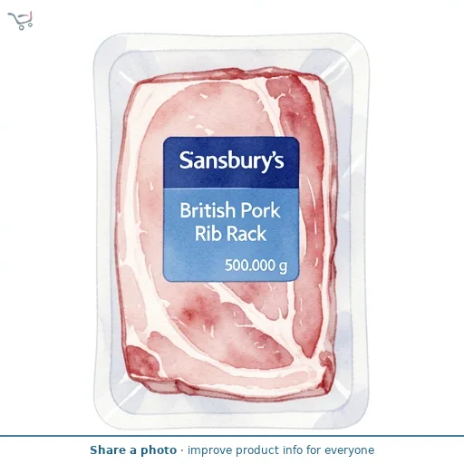 Sainsbury's British Pork Rib Rack 500g