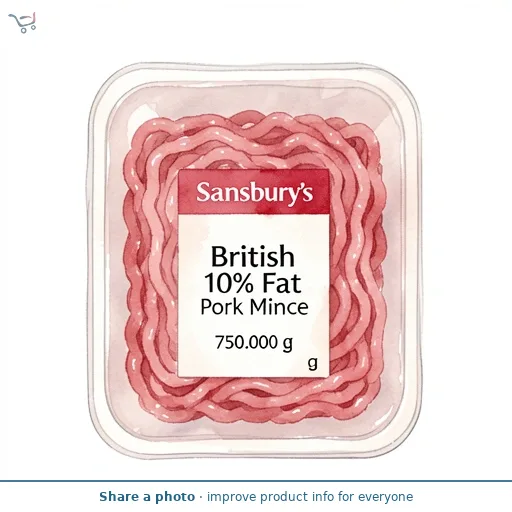 Sainsbury's British 10% Fat Pork Mince 750g