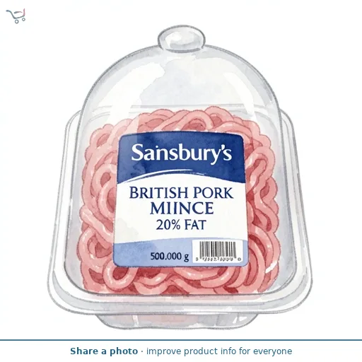 Sainsbury's British Pork Mince 20% Fat 500g