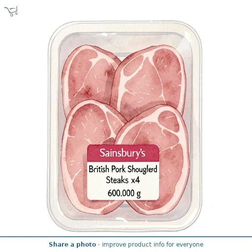 Sainsbury's British Pork Shoulder Steaks x4 600g