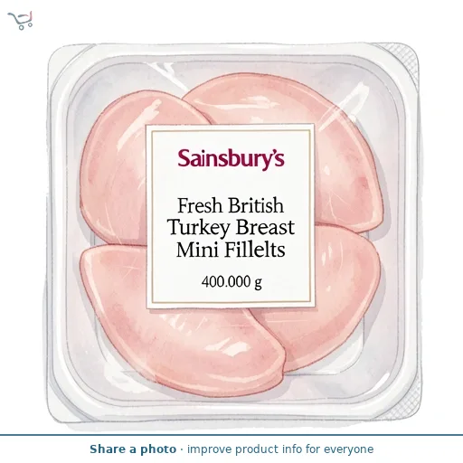 Sainsbury's Fresh British Turkey Breast Mini Fillets 400g