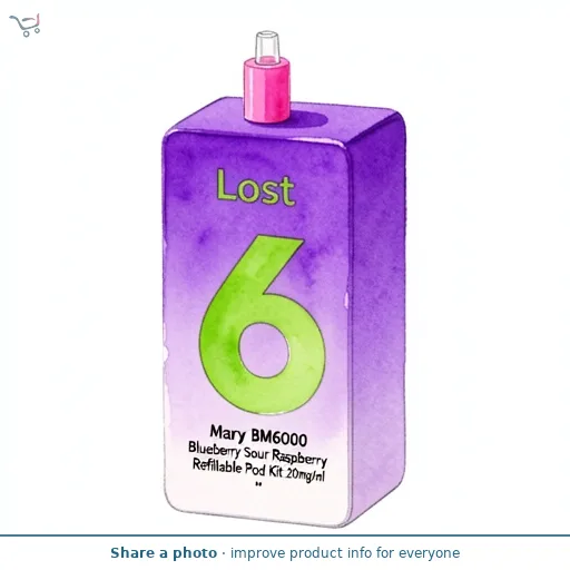 Lost Mary BM6000 Blueberry Sour Raspberry Refillable Pod Kit 20mg/ml