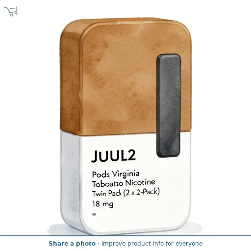 JUUL2 Pods Virginia Tobacco Nicotine Twin Pack (2 x 2-Pack) 18 mg