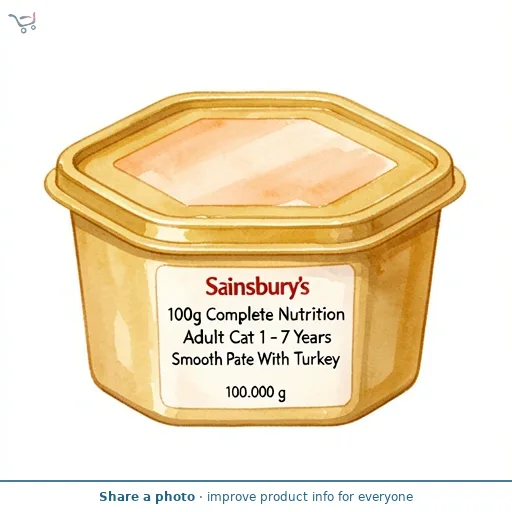 Sainsbury's 100g Complete Nutrition Adult Cat 1 - 7 Years Smooth Pate With Turkey