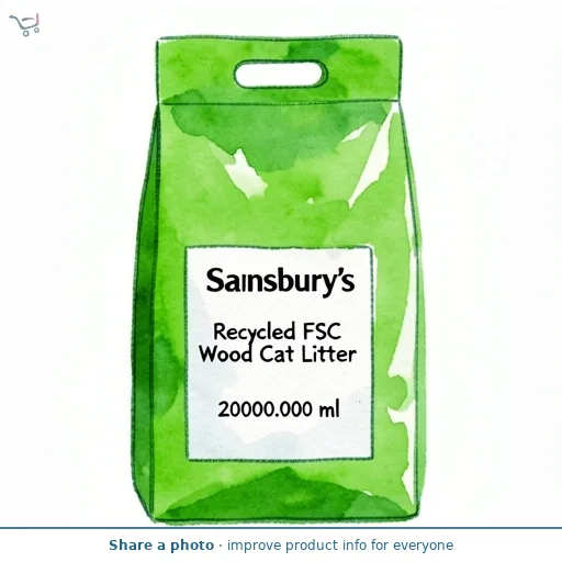 Sainsbury's Recycled FSC Wood Cat Litter 20L