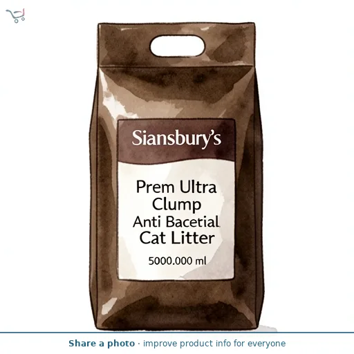Sainsbury's Prem Ultra Clump Anti Bacterial Cat Litter 5L