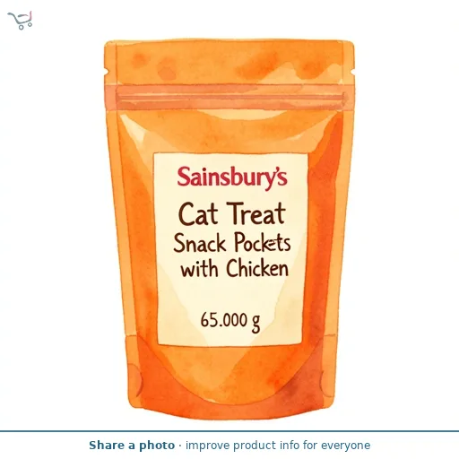 Sainsbury's Cat Treat Snack Pockets with Chicken 65g