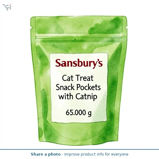 Sainsbury's Cat Treat Snack Pockets with Catnip 65g