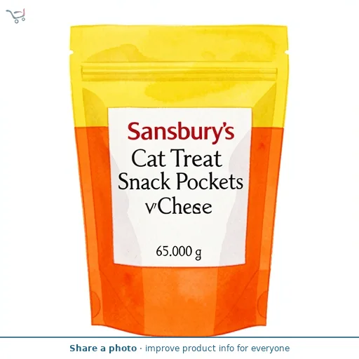 Sainsbury's Cat Treat Snack Pockets with Cheese 65g