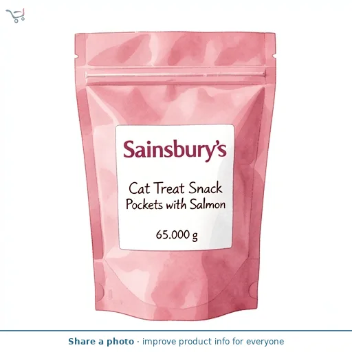 Sainsbury's Cat Treat Snack Pockets with Salmon 65g