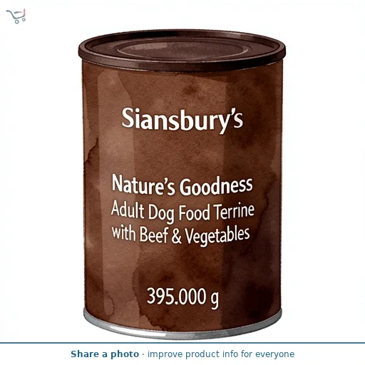 Sainsbury's Nature's Goodness Adult Dog Food Terrine with Beef & Vegetables 395g