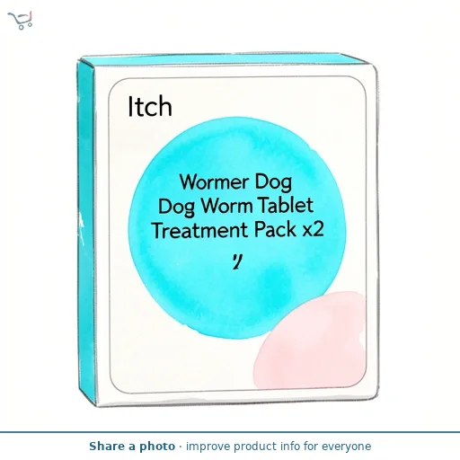 Itch Wormer Dog Worm Tablet Treatment Pack x2