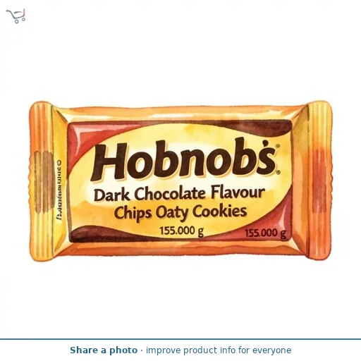 McVitie's Hobnobs Dark Chocolate Flavour Chips Oaty Cookies 155g