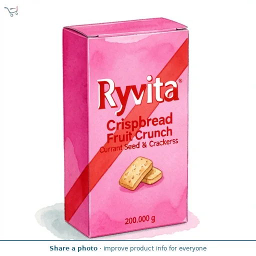 Ryvita Crispbread Fruit Crunch Currant Seed & Oat Crackers 200g