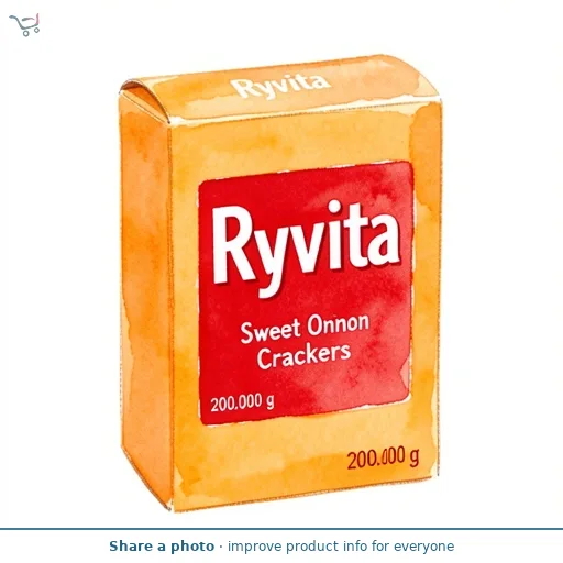 Ryvita Crispbread Sweet Onion Crackers 200g