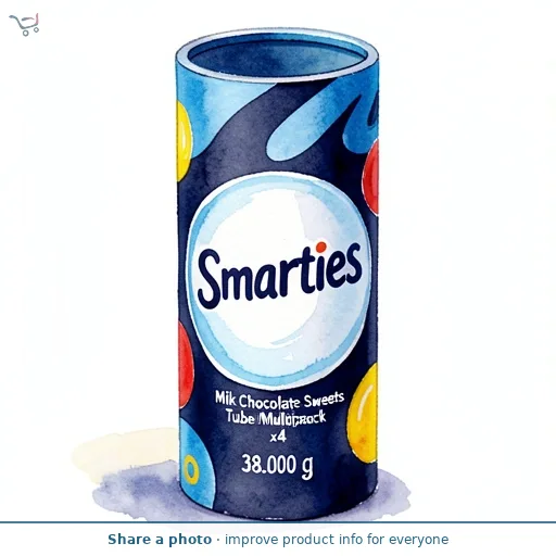 Smarties Milk Chocolate Sweets Tube Multipack x4 38g