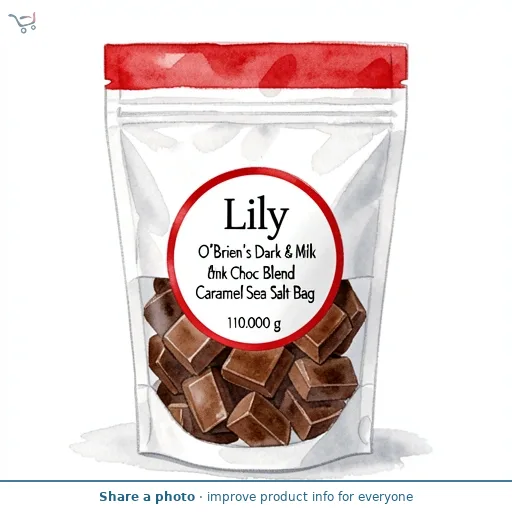 Lily O'Brien's Dark & Milk Choc Blend Caramel Sea Salt Bag 110g