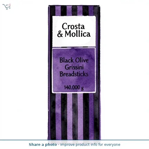 Crosta & Mollica Black Olive Grissini Breadsticks 140g
