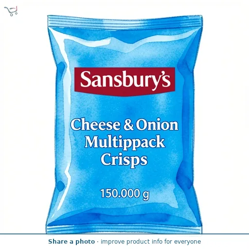 Sainsbury's Cheese & Onion Multipack Crisps 6x25g