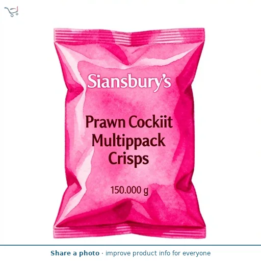 Sainsbury's Prawn Cocktail Multipack Crisps 6x25g