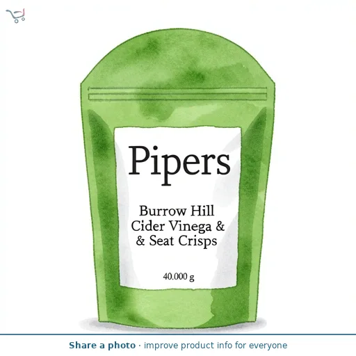 Pipers Burrow Hill Cider Vinegar & Sea Salt Crisps 40g