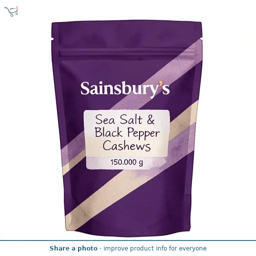 Sainsbury's Sea Salt & Black Pepper Cashews 150g