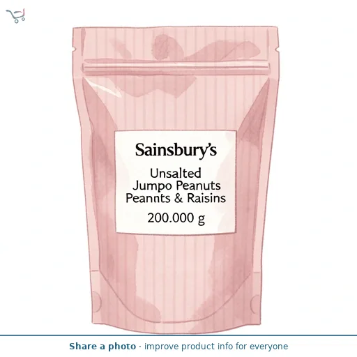 Sainsbury's Unsalted Jumbo Peanuts & Raisins 200g