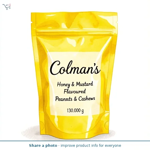 Colman's Honey & Mustard Flavoured Peanuts & Cashews 130g