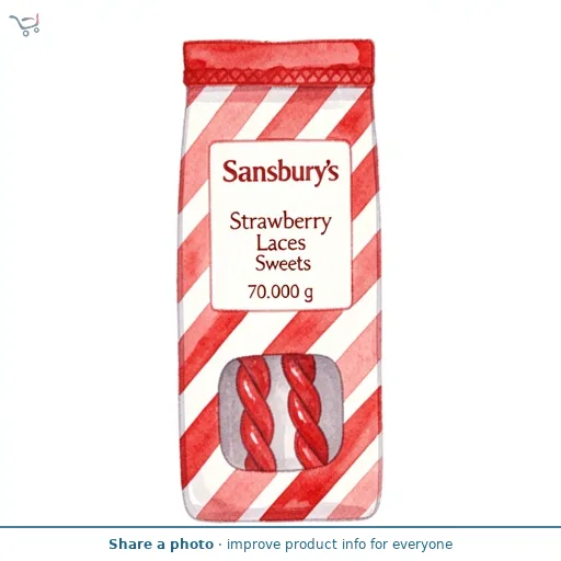Sainsbury's Strawberry Laces Sweets 70g