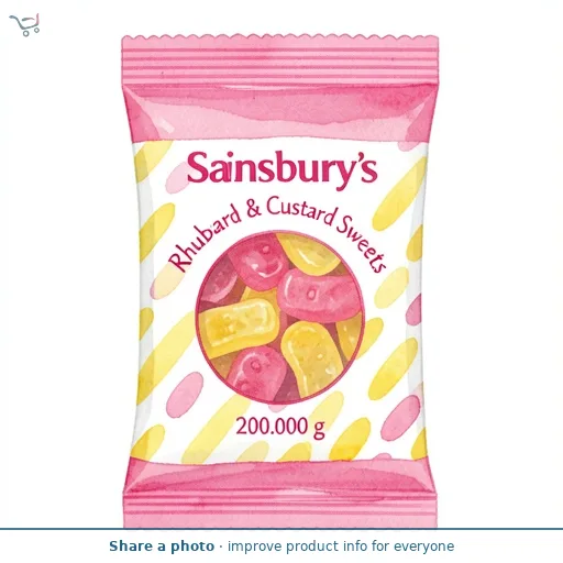 Sainsbury's Rhubarb & Custard Sweets 200g