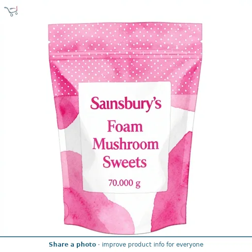 Sainsbury's Foam Mushroom Sweets 70g