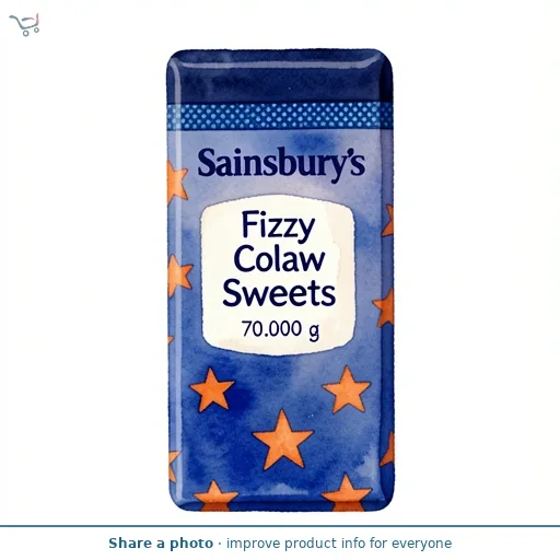 Sainsbury's Fizzy Cola Straw Sweets 70g