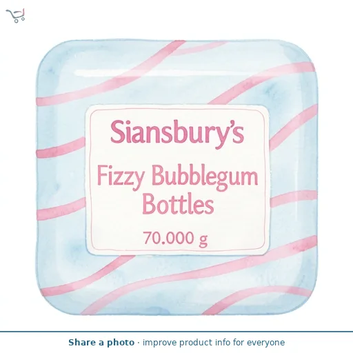 Sainsbury's Fizzy Bubblegum Bottles 70g