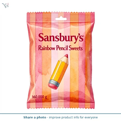 Sainsbury's Rainbow Pencil Sweets 160g