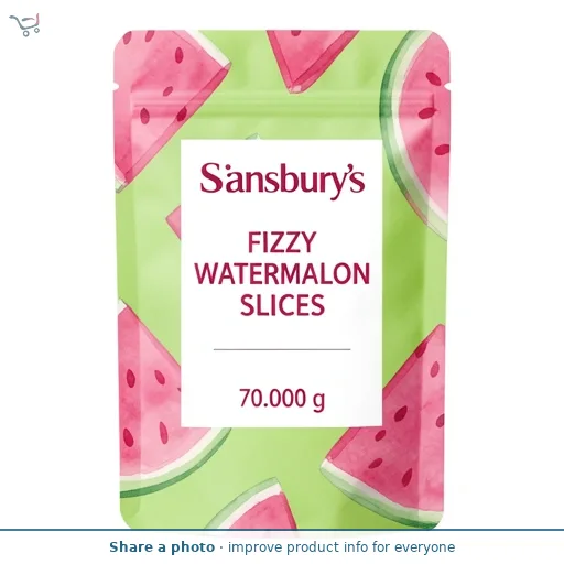 Sainsbury's Fizzy Watermelon Slices 70g