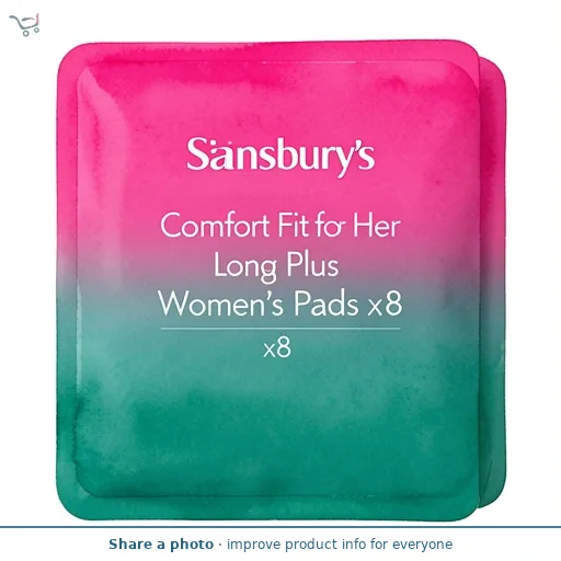 Sainsbury's Comfort Fit for Her Long Plus Women's Pads x8