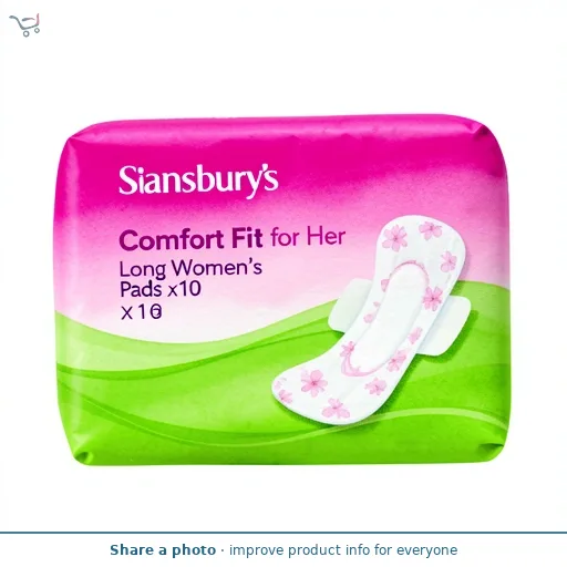 Sainsbury's Comfort Fit for Her Long Women's Pads x10