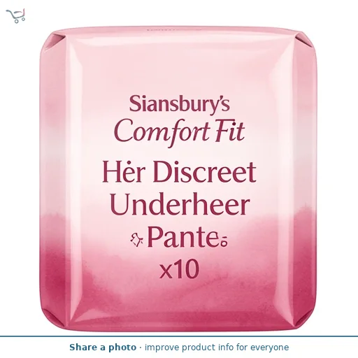 Sainsbury's Comfort Fit for Her Discreet Underwear Pants Super Large x10