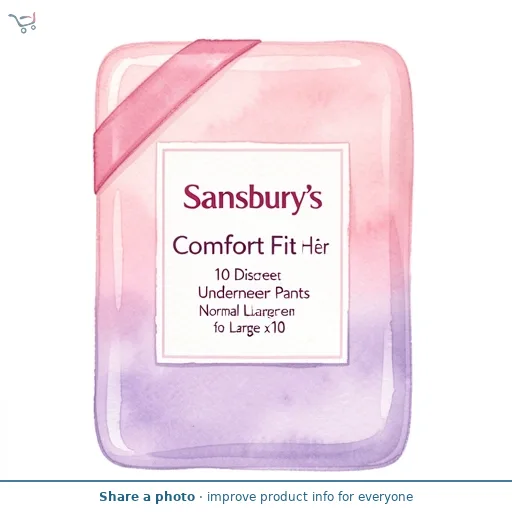 Sainsbury's Comfort Fit for Her 10 Discreet Underwear Pants Normal Large x10