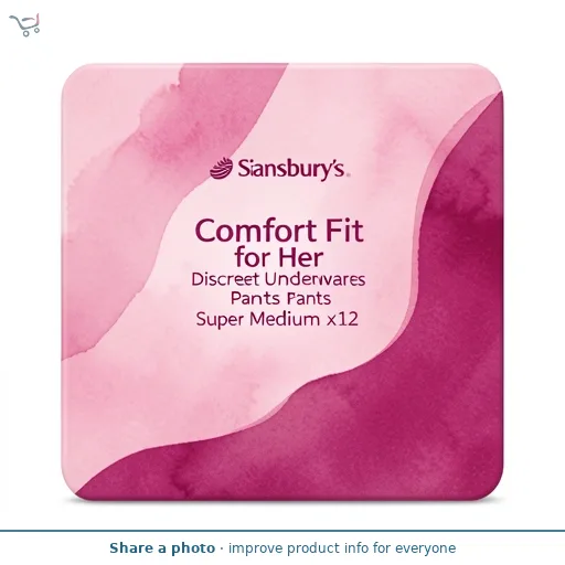 Sainsbury's Comfort Fit for Her Discreet Underwear Pants Super Medium x12