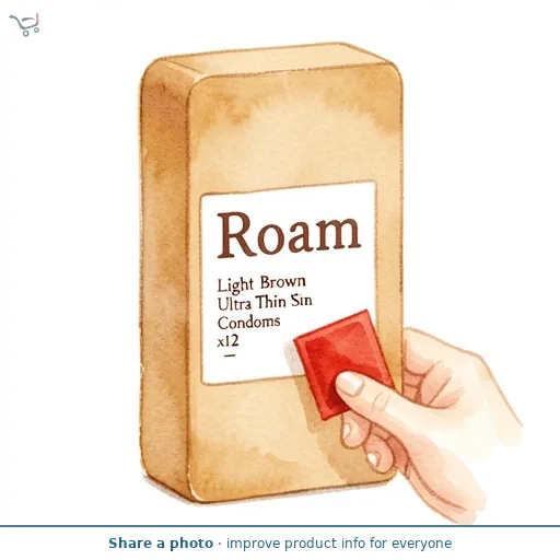 Roam Light Brown Ultra Thin Skin Tone Condoms x12