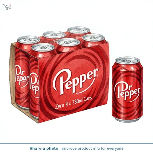 Dr Pepper Zero 8 x 330ml Cans