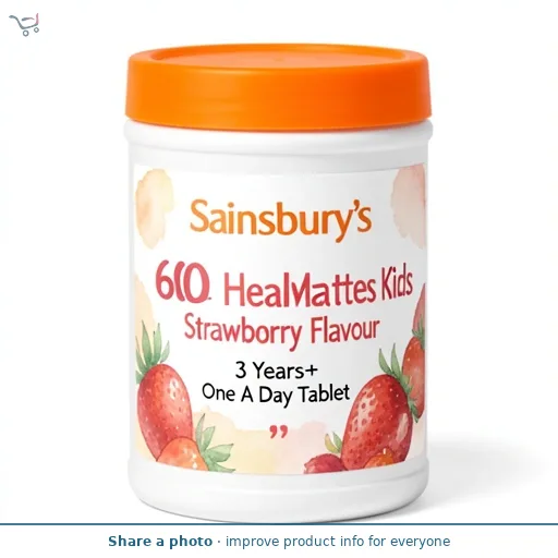 Sainsbury's 60 Health Matters Kids Strawberry Flavour 3 Years+ One A Day Tablet